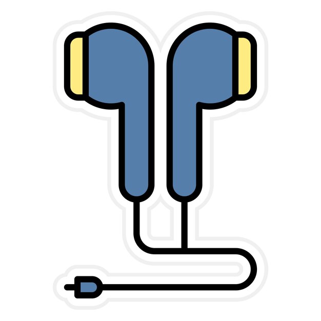 earphones icon vector image can be used for computer and hardware