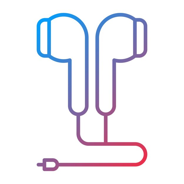 earphones icon vector image can be used for computer and hardware