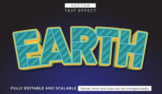 Earth Editable Text Effect