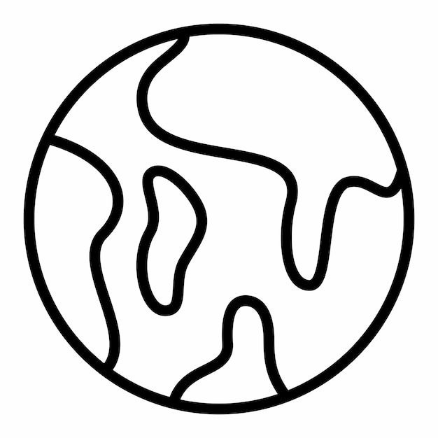 Earth icon with transparent background