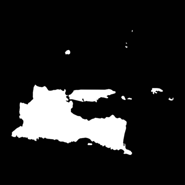 East Java province map administrative division of Indonesia Vector illustration