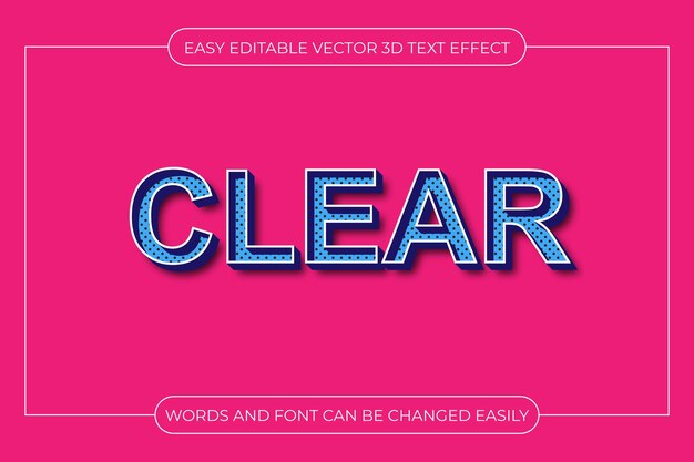 Easy Editable Vector 3D Text Effect
