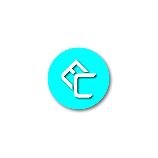 ec trendy letter logo design