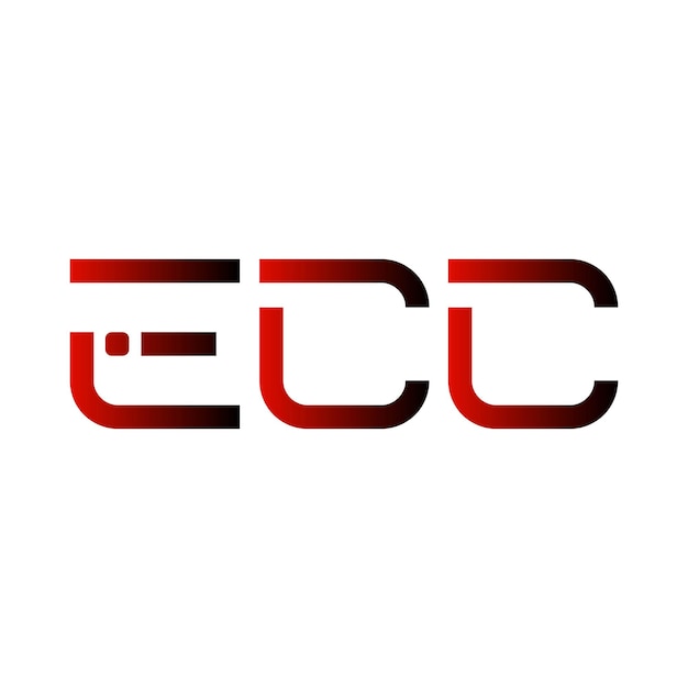 ECC creative abstract icon modern minimal monogram letter initial symbol logo design