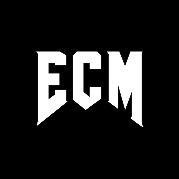 ECM letter logo design for technology company ECM logo design black and white color combination ECM logo ECM vector ECM design ECM icon ECM alphabet ECM typography logo design