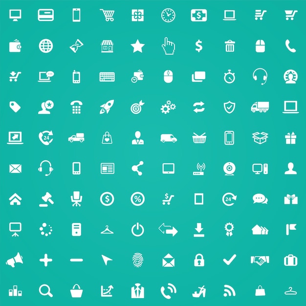 Ecommerce 100 icons universal set