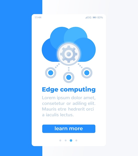 Edge computing mobile banner design