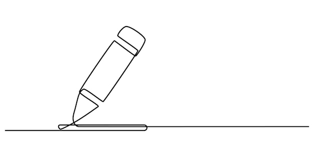 edit icon continuous one line drawing edit pen icon create modify pen sign button pencil icon
