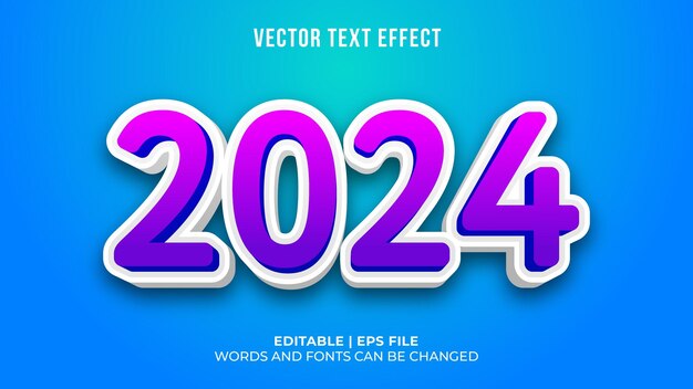 editable 2024 text effects