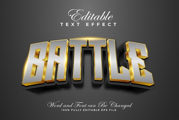 editable 3d battle text effects with bold and glowing effects