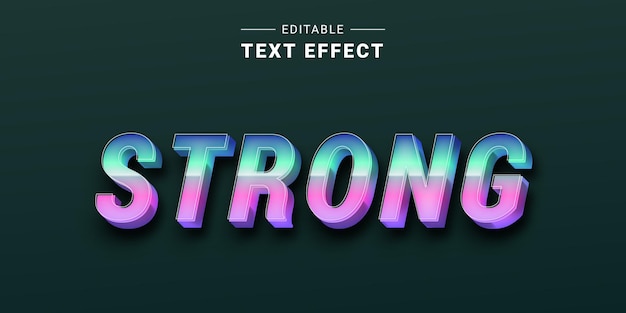 Editable 3D Colorful Text Effect