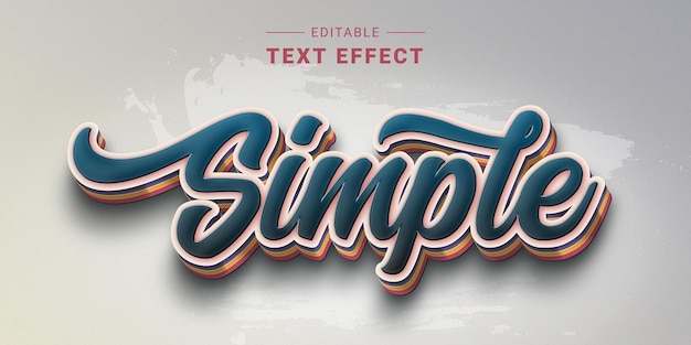 Editable 3D Modern Trendy Text Effect