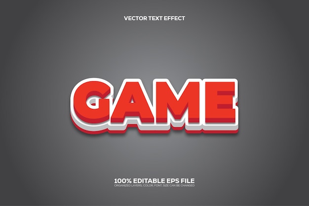 Editable 3d style text effect