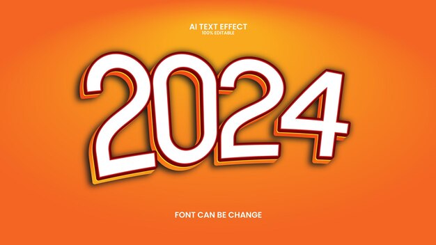 Editable 3d text effect 2024