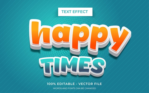 Editable 3D text effect or graphic text style