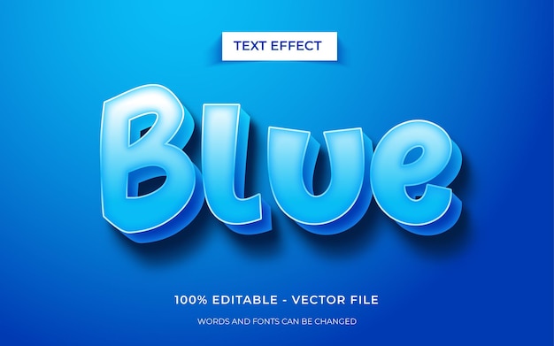 Editable 3D text effect or graphic text style