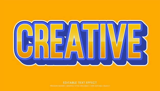 editable 3d text effect template bold typography and abstract style use for logo brand