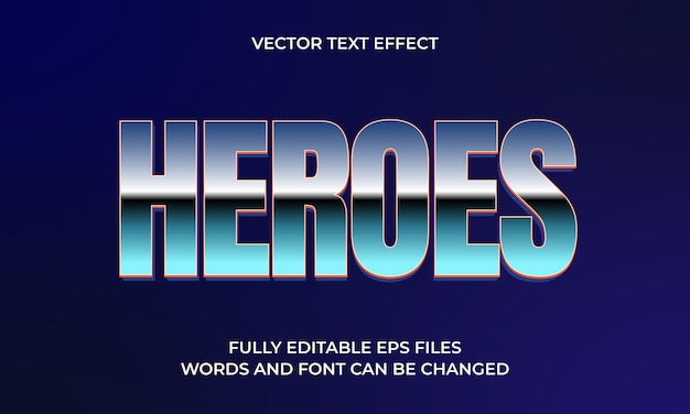 editable 3d vector text effect design template