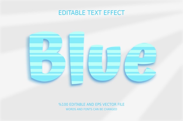 editable blue text effect