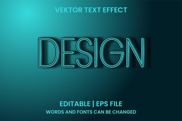 Editable design effect text