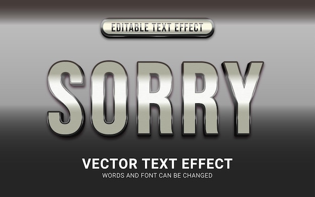 Editable Elegant and Sparkling Text Effect with Sorry Text