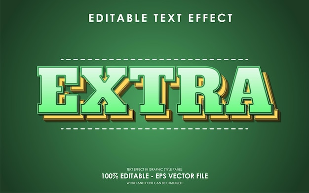 Editable Extra 3D Text Effect