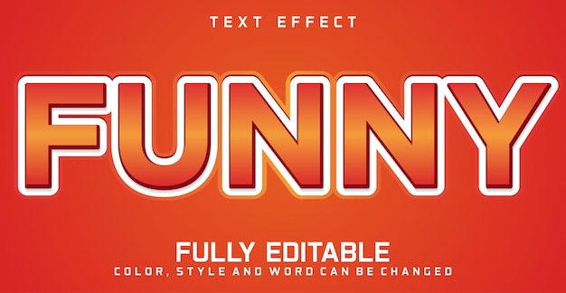 editable funny text style effect