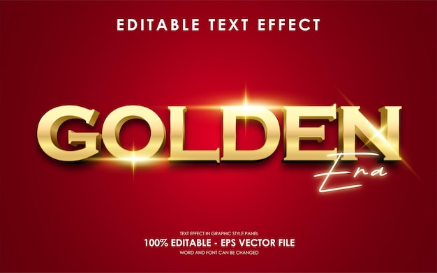 Editable Golden Era Text Effect