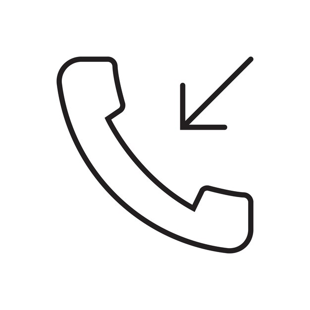 Editable Icon of Incoming Call Vector illustration isolated on white background using for Presentation website or mobile app