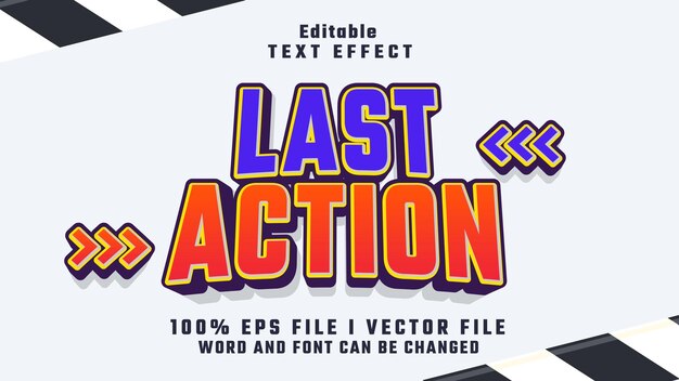 editable last action text effect