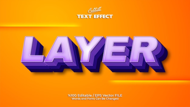 Editable Layer Text Effect