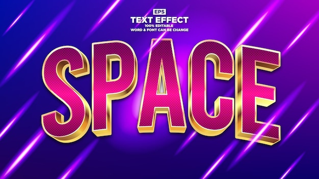 Editable luxury text effect with futuristic background
