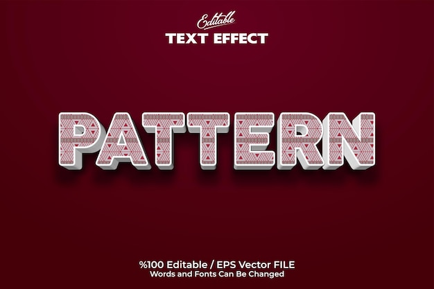 Editable Pattern text effect written on a red purple background