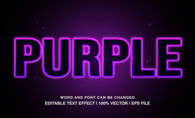 editable purple neon typeface 2