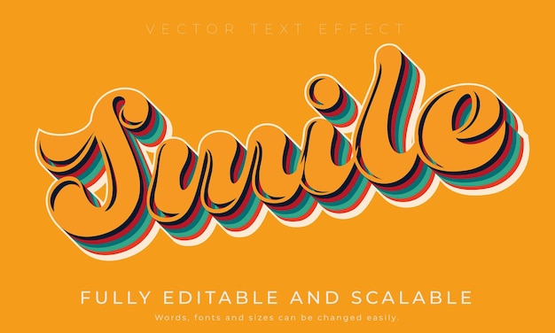 editable retro text effect vintage premium