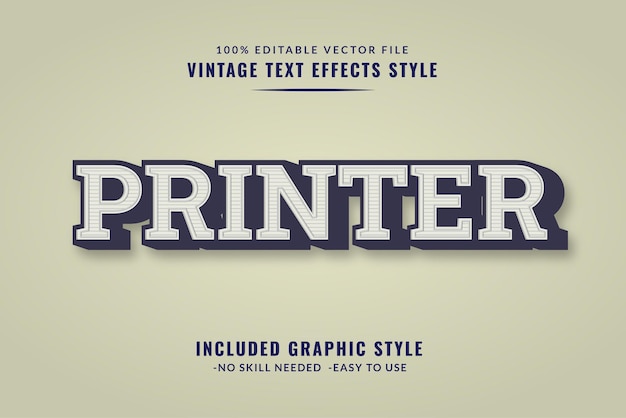 Editable Retro Vintage 3D Text Effect