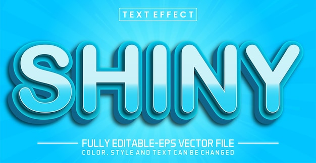 Editable Shiny text style effect text style Concept