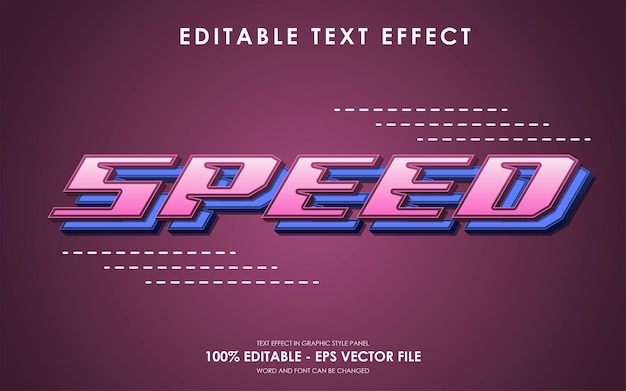editable speed 3d text effect