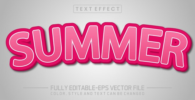 Editable Summer text effect Summer text style theme