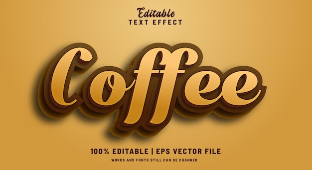 editable text coffee style