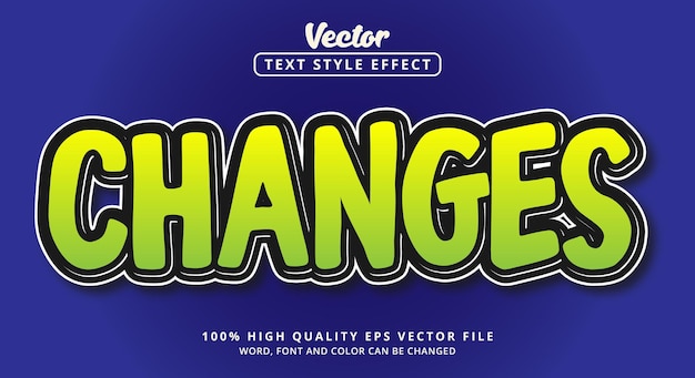 editable text effect change text on calm and calm green and black background style template