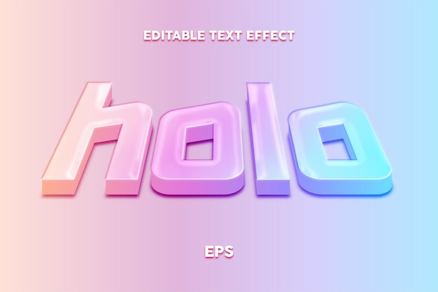 Editable text effect colorful background Holo text