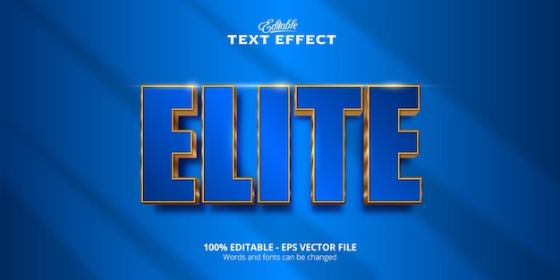 Editable text effect, Elite text