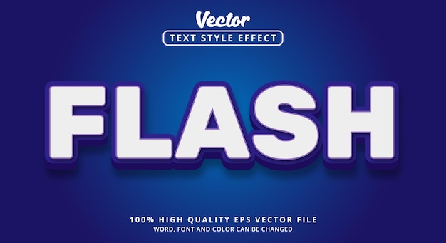 Editable text effect, Flash text with modern style