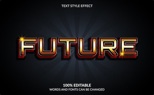 Editable Text Effect, Future Text Style