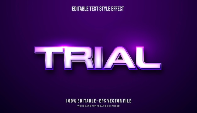Editable text effect futuristic shiny color Text style effect