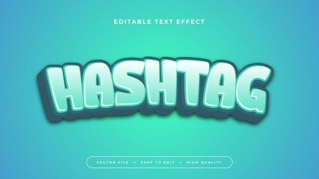 editable text effect green hashtag text on gradient background