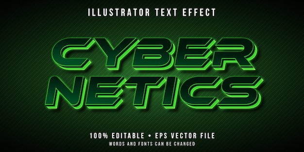 Editable text effect - green neon text style