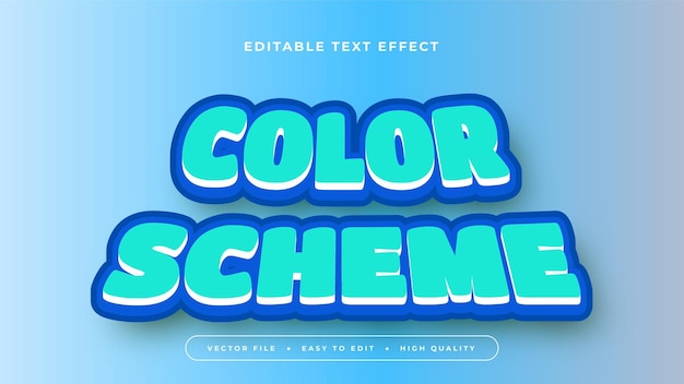 Editable text effect Ice color scheme on blue background