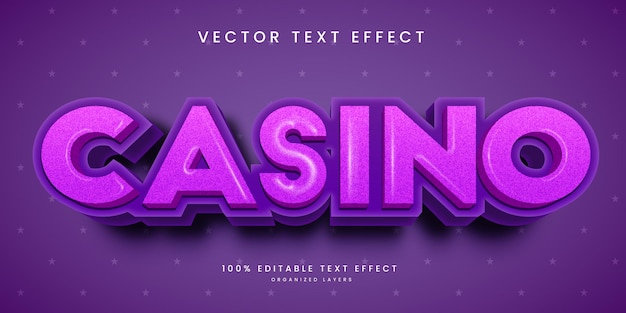 Editable text effect in Casino Style